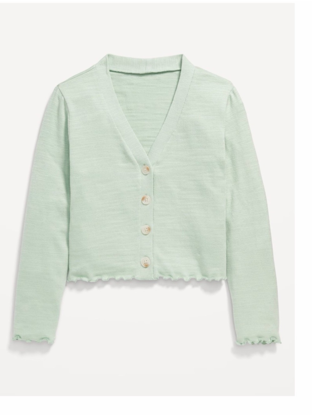 Old Navy Girls Cozy Cropped Button-Front Cardigan Sweater Size L